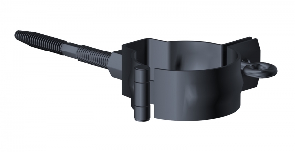 Fallrohrschelle DN 100 Anthrazit für Fallrohre Aluminium Anthrazit Durchmesser 100 mm mit Bundschraube